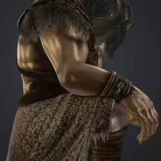 Orc sitzend mit grossen zähnen - Model thumbnail 2