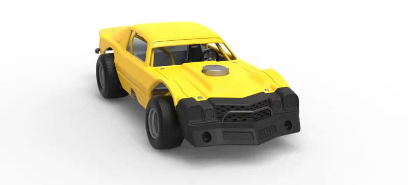 Vintage Dirt late model Race car Version 2 Scale 1:25 - Model preview 26
