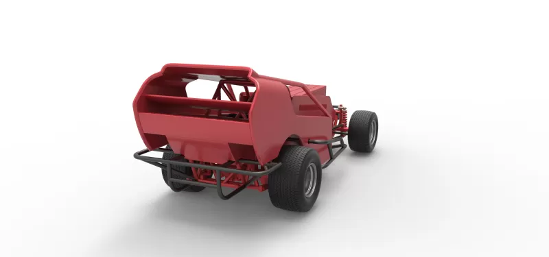 Vintage Dirt Modified stock car Version 4 Scale 1:25 - Model preview 18