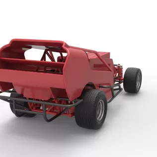 Vintage Dirt Modified stock car Version 4 Scale 1:25 - Model thumbnail 18