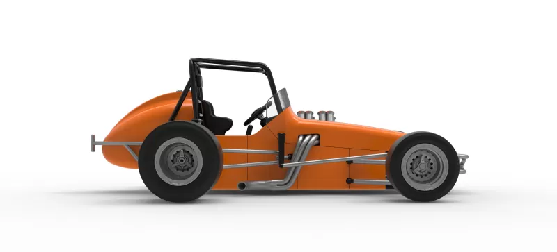 Vintage Pavement Sprint car Scale 1:25 - Model preview 22