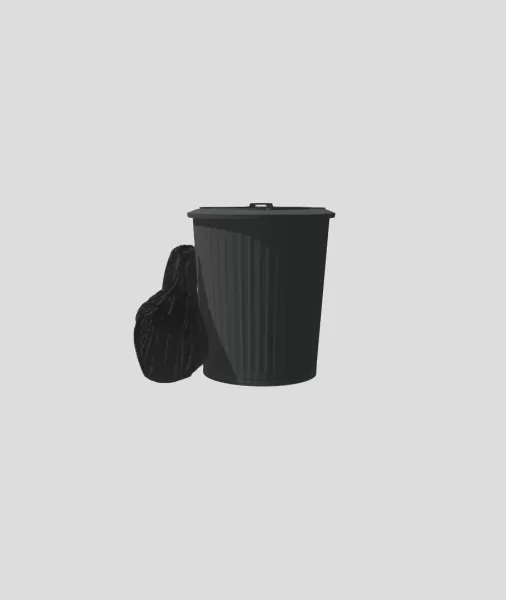 Simple trash can - Model preview 3