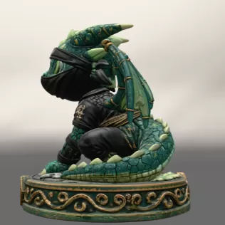 Cute Fantasy Ninja Dragon STL File for 3D Printing - Model thumbnail 4