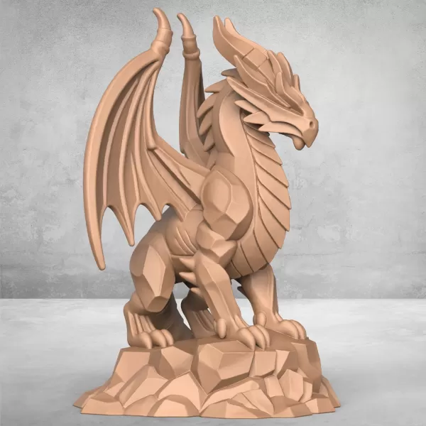 Ancient Dragon Statue - Model preview 4