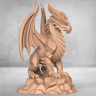 Ancient Dragon Statue - Model thumbnail 4