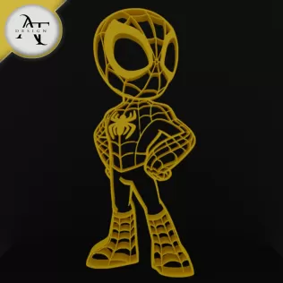 Spidey - Little Spiderman - Marvel - Silhouette - 2D Wall Art