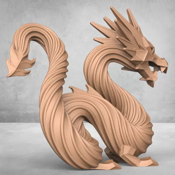 Chinese Dragon Statue - Model preview 5