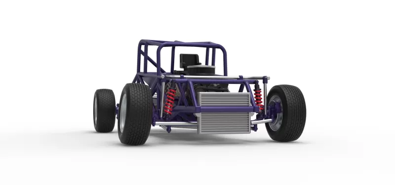 Canadian vintage modified stock car Base Scale 1:25 - Model preview 27