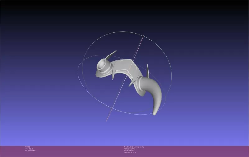 Marvel Loki Crown Broken Horn Version - Model preview 3