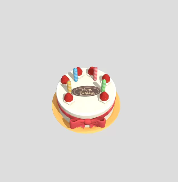 Birthday Cake - Model preview 4
