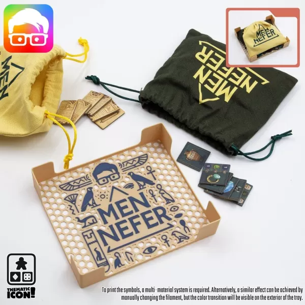 Men Nefer (retail ed.) board game organizer by @ammedia3d - Model preview 4