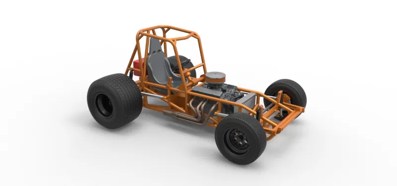Vintage Sprint car Base Version 2 Scale 1:25 - Model preview 24