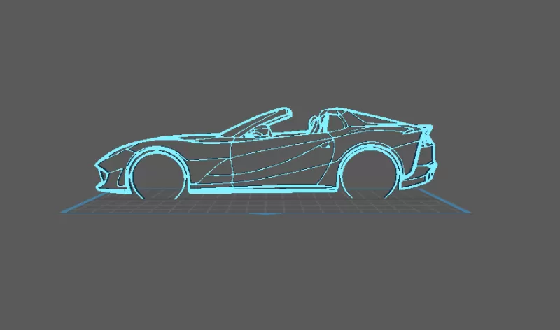 Ferrari - 812 GTS Wall Art - Model preview 1