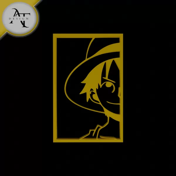 Lofi - One Piece - Silhouette - 2D Wall Art Decor - Model preview 1