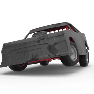 IMCA Stock car while turning Scale 1:25 - Model thumbnail 6