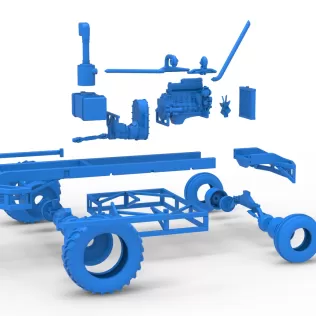 Chassis of Racing Combine Harvester Scale 1:25 - Model thumbnail 21