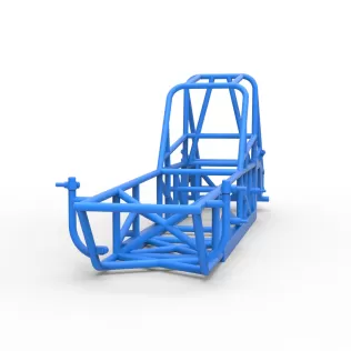 Frame of Vintage Dirt Modified stock car Version 3 Scale 1:25 - Model thumbnail 4