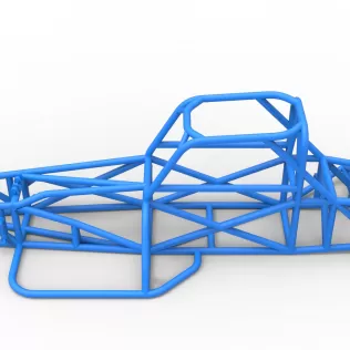 Frame of Supermodified front engine race car V4 Scale 1:25 - Model thumbnail 7