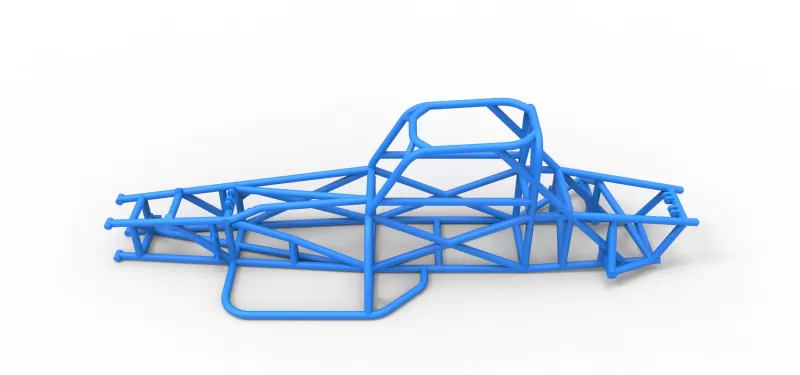 Frame of Supermodified front engine race car V4 Scale 1:25 - Model preview 7