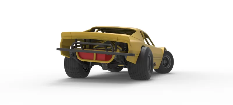 Vintage Dirt late model Race car V2 while turning Scale 1:25 - Model preview 19