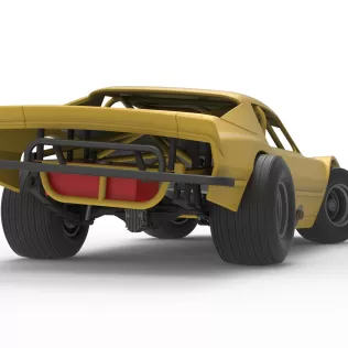 Vintage Dirt late model Race car V2 while turning Scale 1:25 - Model thumbnail 19