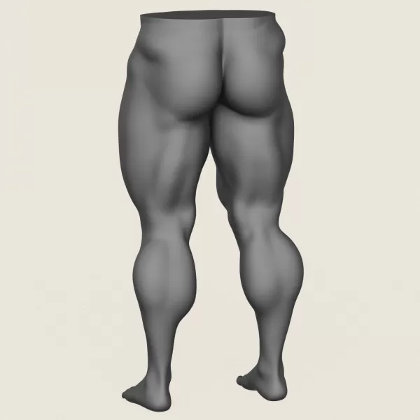 Muscular Man Leg Pose 01 - Model preview 5