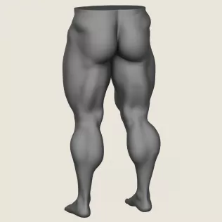 Muscular Man Leg Pose 01