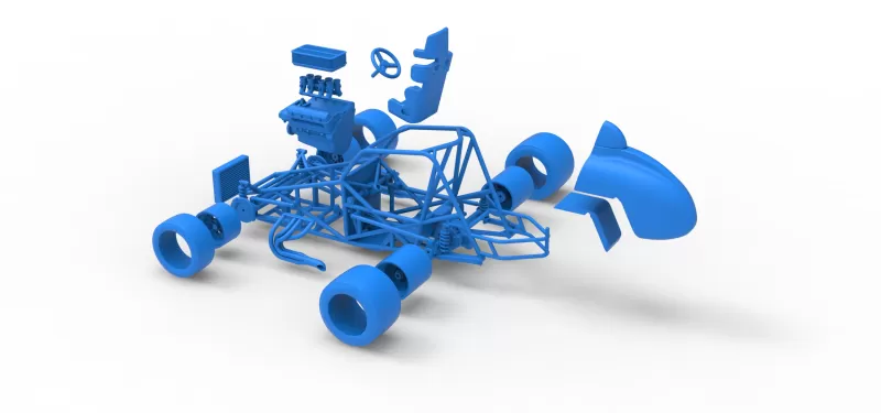 Sprint car Base Version 2 Scale 1:25 - Model preview 29