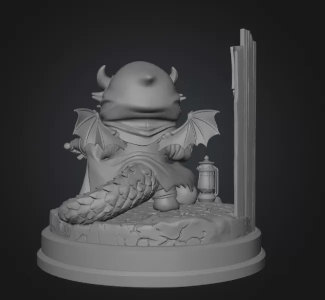 Fantasy Assassin Dragon STL File for 3D Printing - Model preview 8