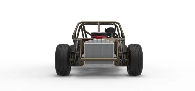 Vintage Dirt Modified stock car Base Version 7 Scale 1:25 - Model preview 7