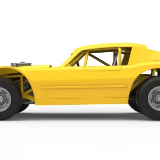 Vintage Dirt late model Race car Version 2 Scale 1:25 - Model thumbnail 9