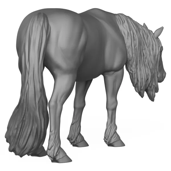 3D Printable Young Horse - Model preview 7