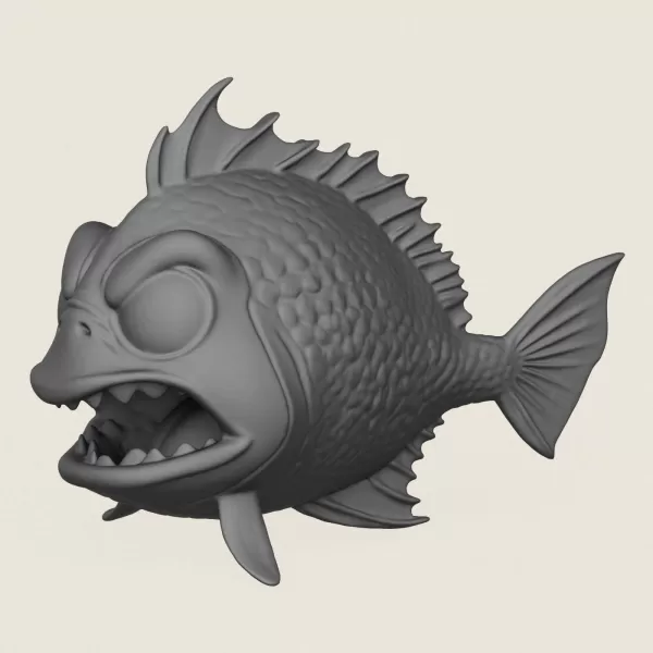 Fish 09 Print Ready 3D Model - Model preview 1
