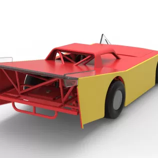 Vintage Dirt late model Race car Version 5 Scale 1:25 - Model thumbnail 18