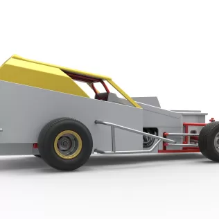 Vintage Dirt Modified stock car Version 7 Scale 1:25 - Model thumbnail 21