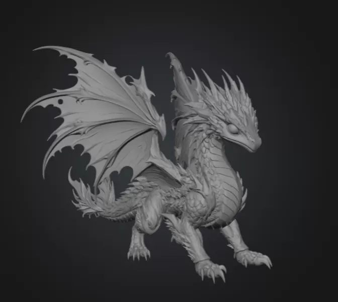 Celestial Tide Dragon STL File for 3D Print - Model preview 15