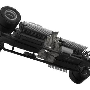 Vintage AWD Dragster Base Scale 1:25 - Model thumbnail 3