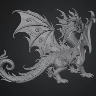 Ocean Breeze Dragon STL File for 3D Print - Model thumbnail 16