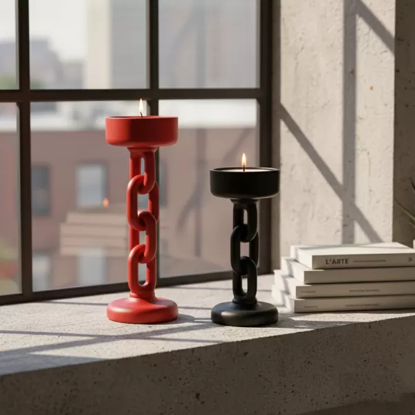 Chain Candle Holder Tealight, 2 Size Set, Chain Candlestick - Model preview 1