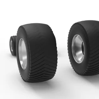 Wheel set of Pro Stock Pulling Tractor Version 4 Scale 1:25 - Model thumbnail 8