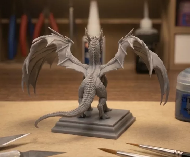 mystic ice dragon - Model preview 3