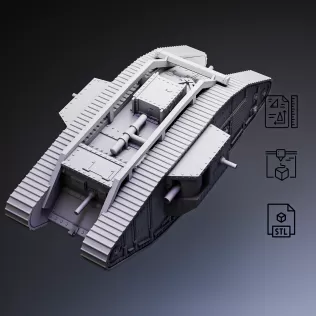 Mark IV Heavy Tank #RoZ - Model thumbnail 5