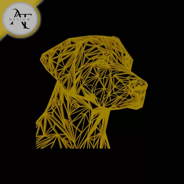Dog - Geometric - 2D Wall Art Decor - Model preview 1