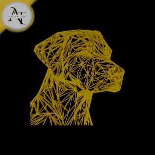Dog - Geometric - 2D Wall Art Decor