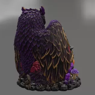 Mystic Halloween Owl Bowl STL File for 3D Print - Model thumbnail 11