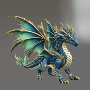Celestial Tide Dragon STL File for 3D Print - Model thumbnail 4