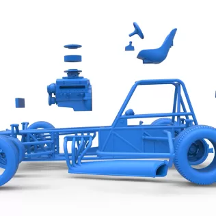 Vintage Dirt Modified stock car Base Version 3 Scale 1:25 - Model thumbnail 23