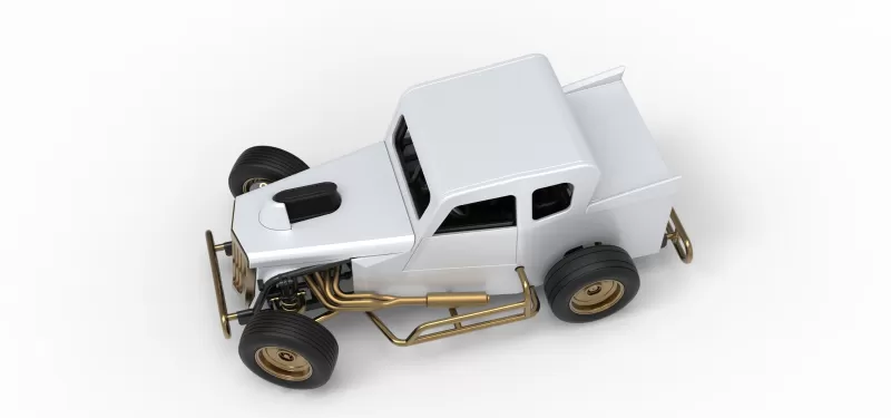 Dwarf car while turning Version 2 Scale 1:25 - Model preview 4