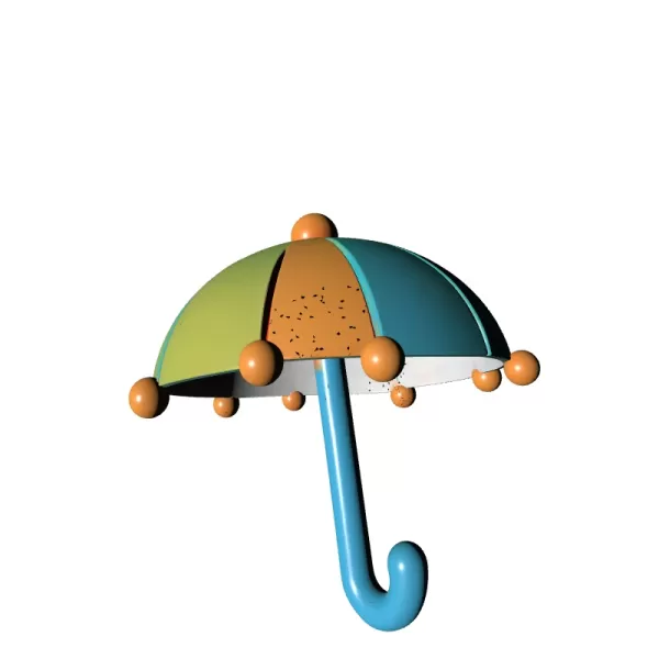 3D Printable Umbrella Model STL - Model preview 5