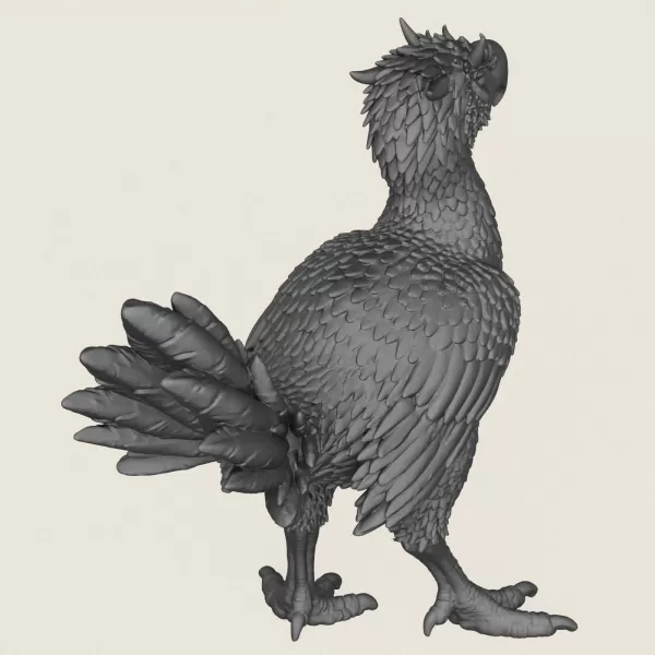 Dinosaur Monster Bird Print Ready 3D Model - Model preview 7